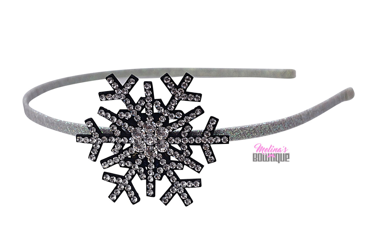Glitter Snowflake Headbands Melina's Bowtique LLC