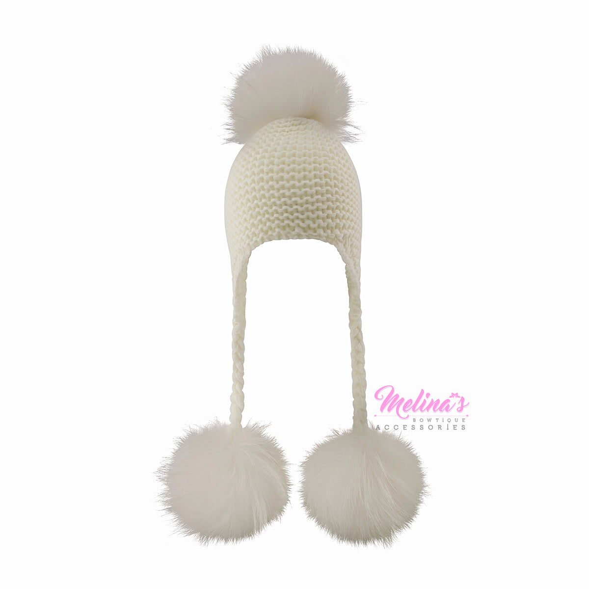 Spell Cream Pom Pom Knit Beanie Pom-Pom Beanie - Sacred Mountain Retreat Center main image 2