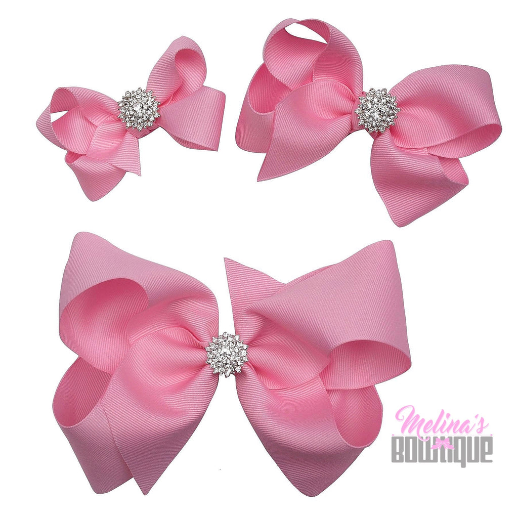 Candy Pink Bling Bows