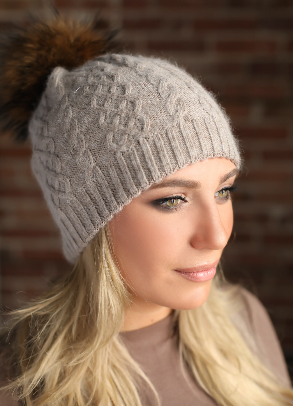 Cappuccino Classic Cableknit Cashmere Hat – Melina's Bowtique LLC
