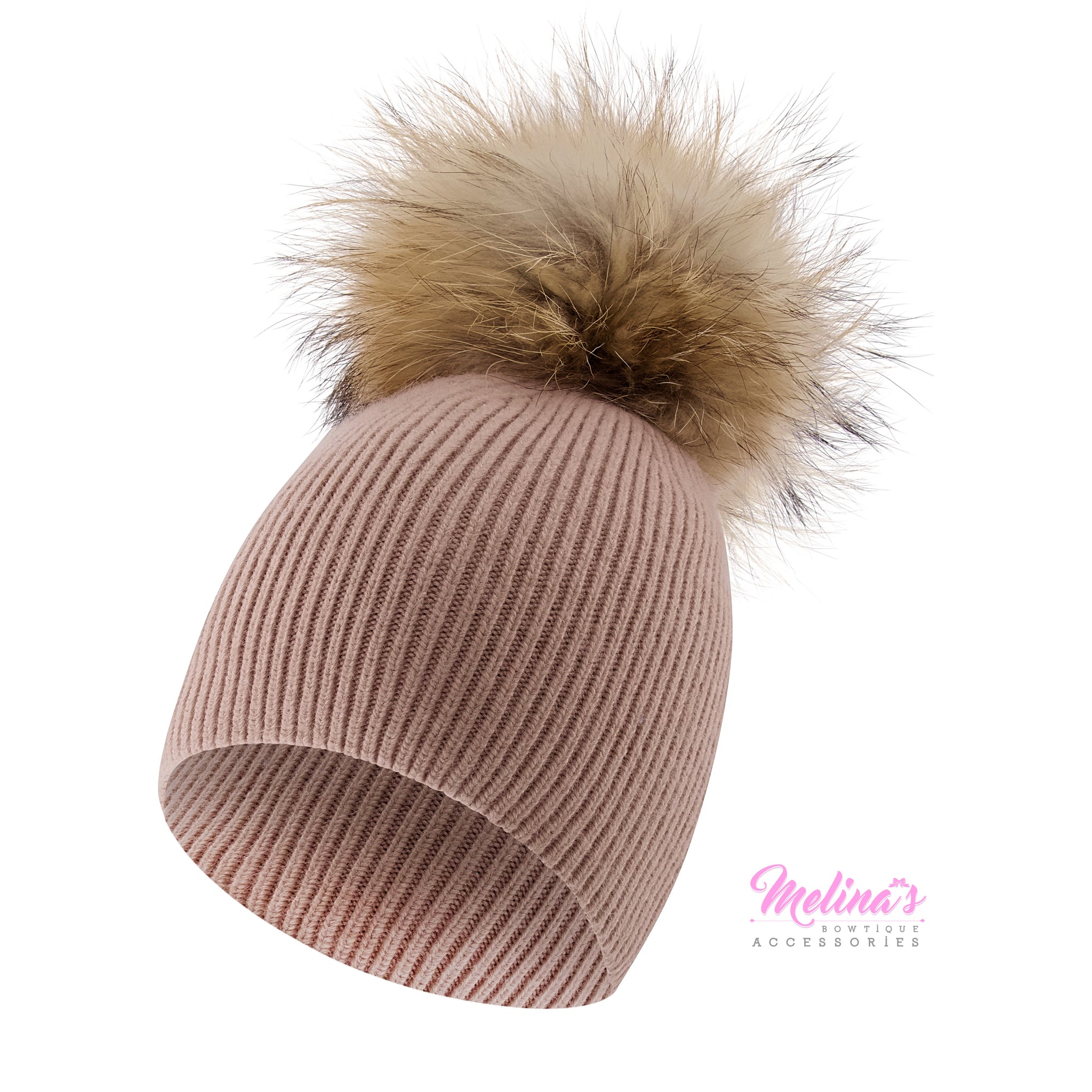 Cappuccino Ribbed Angora Beanie – Melina